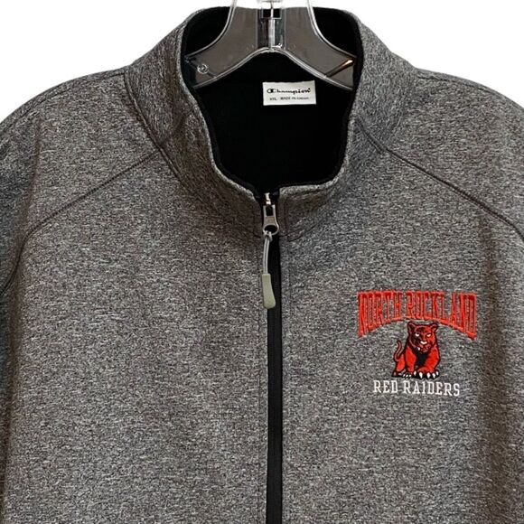 NWT Champion Full Zip Jacket Size XXL Grey Pockets North Rockland Red Raiders - Picture 5 of 16